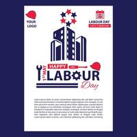 labour day post design template vector