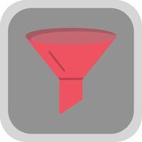 Funnel Flat round corner Icon Design vector