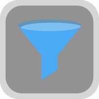 Funnel Flat round corner Icon Design vector