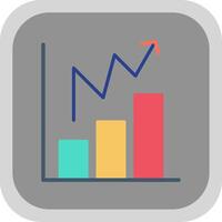 Statistical Chart Flat round corner Icon Design vector