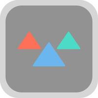 Triangles Flat round corner Icon Design vector