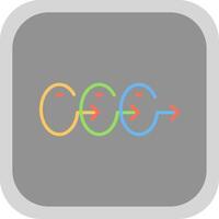 Process Chart Flat round corner Icon Design vector