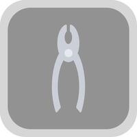 Pliers Flat round corner Icon Design vector