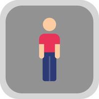 Person Flat round corner Icon Design vector