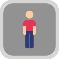 Person Flat round corner Icon Design vector