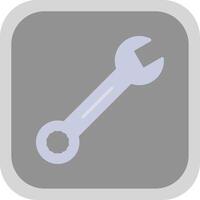 Spanner Flat round corner Icon Design vector