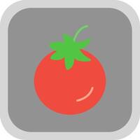 tomate plano redondo esquina icono diseño vector