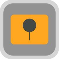 Key Hole Flat round corner Icon Design vector