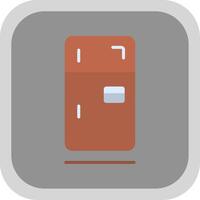 Fridge Flat round corner Icon Design vector