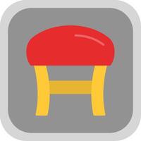 Stool Flat round corner Icon Design vector