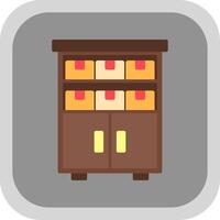 Shelves Flat round corner Icon Design vector