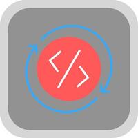 Development Flat round corner Icon Design vector