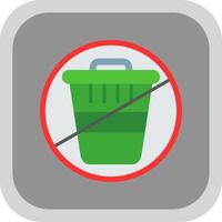 Zero Waste Flat round corner Icon Design vector