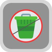 Zero Waste Flat round corner Icon Design vector