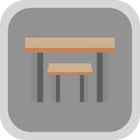 Tables Flat round corner Icon Design vector