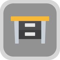 Side Table Flat round corner Icon Design vector