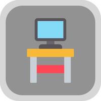 Stand Flat round corner Icon Design vector