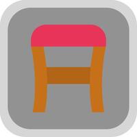 Stool Flat round corner Icon Design vector