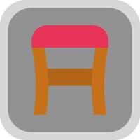 Stool Flat round corner Icon Design vector