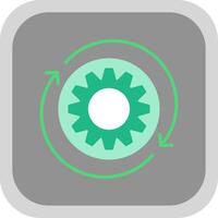 Iteration Flat round corner Icon Design vector