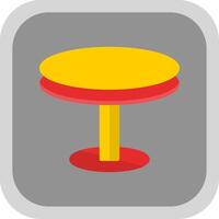 Round Table Flat round corner Icon Design vector