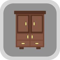 Wardrobe Flat round corner Icon Design vector