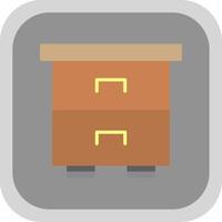 Side Table Flat round corner Icon Design vector