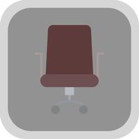 Office Chair Flat round corner Icon Design vector