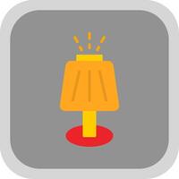 Table Lamp Flat round corner Icon Design vector