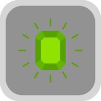 Gem Flat round corner Icon Design vector