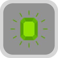 Gem Flat round corner Icon Design vector