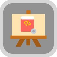 Demo Flat round corner Icon Design vector