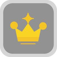 Crown Flat round corner Icon Design vector