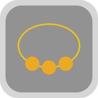 Bangle Flat round corner Icon Design vector