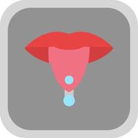 Piercing Flat round corner Icon Design vector