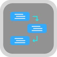 Dependencies Flat round corner Icon Design vector