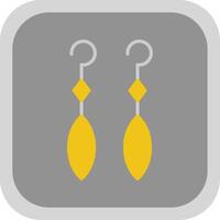 Earring Flat round corner Icon Design vector