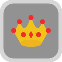 Tiara Flat round corner Icon Design vector