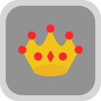 Tiara Flat round corner Icon Design vector