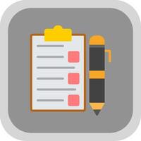 Task List Flat round corner Icon Design vector