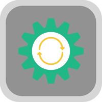 Repeat Flat round corner Icon Design vector