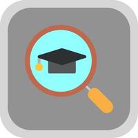 Research Flat round corner Icon Design vector