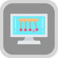 Newtons Cradle Flat round corner Icon Design vector