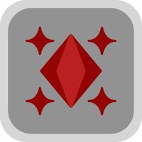 Crystal Flat round corner Icon Design vector