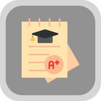 Assignment Flat round corner Icon Design vector