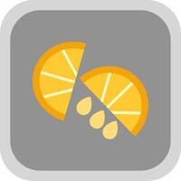 Lemon Slice Flat round corner Icon Design vector