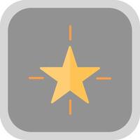 Star Flat round corner Icon Design vector