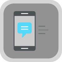 Mobile App Flat round corner Icon Design vector