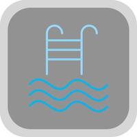 Swimming Pool Flat round corner Icon Design vector