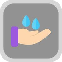 Save Water Flat round corner Icon Design vector